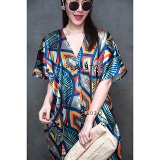 Afghan Kaftan MaXiDReSS•• แมกซี่เดรสสุดชิค ลายAfghan Print ..ทรงสวยเก๋ แพทเทรินเดรสหลวมๆผ่าข้างเดินสบาย