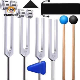 4 Pack Tuning Fork Set(128 Hz,256 Hz,512 Hz,528 Hz)with Tuning Fork COD