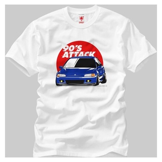 เสื้อยืดแขนสั้นลําลอง พิมพ์ลาย Honda Civic EG 90s Attack 3D สไตล์อินเทรนด์ สําหรับผู้ชาย 2022