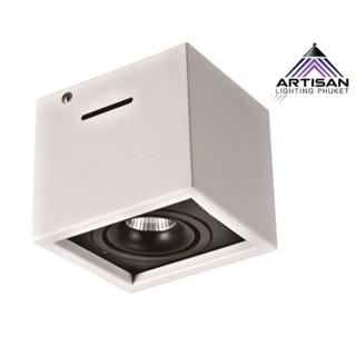 โคมไฟเพดาน Surface Ceiling Lamp GU10 Adjustable White Black Can Be Use LED 7W GU10 ดาวน์ไลท์ติดลอยทรงกล่อง
