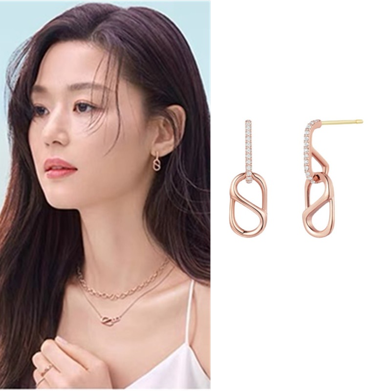8 รูปร่าง Gianna Jun ทีวีเกาหลีละคร Q UA NZ สวัสดีก่อน เดียวกันต่างหูผู้หญิง นางฟ้า เรขาคณิตต่างหูสตั๊ด