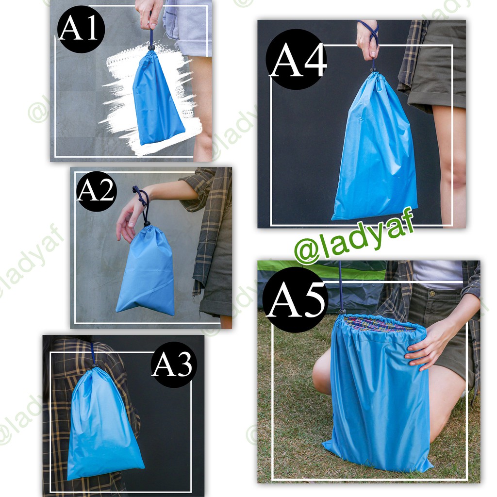 ถุงผ้า ใส่ของ กระเป๋าอเนกประสงค์ มีเชือกรูดปิด เลือกสีได้ แจ้งทางแชท