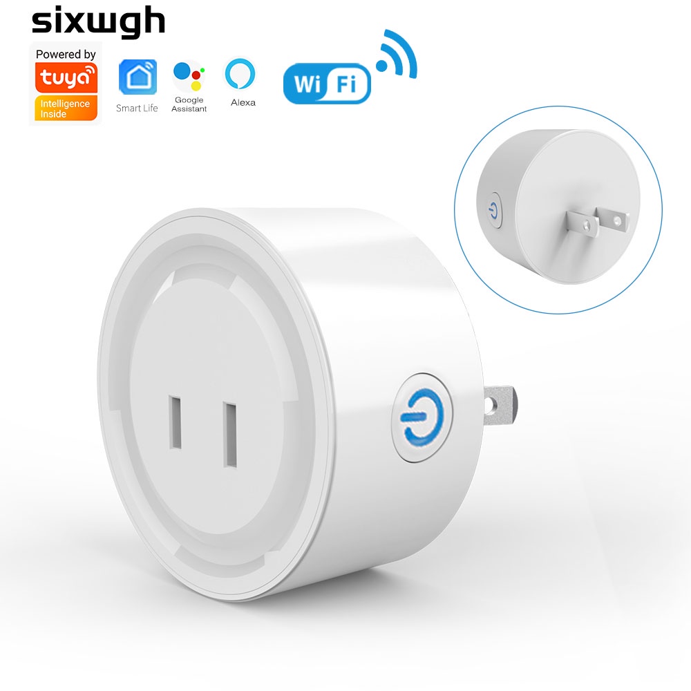 Tuya smart socket ซ็อกเก็ต WiFi ปลั๊ก US 2 พิน ปลั๊กแบน สวิตช์ญี่ปุ่น แอพอัจฉริยะ รองรับ Alexa google ควบคุมด้วยเสียงในบ้าน