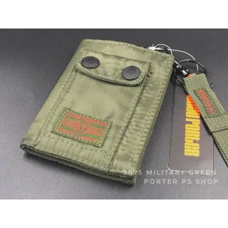 Porter exclusive กระเป๋าสตางค์ แฟชั่นสไตล์ สวยคุณภาพ แท้💯 รุ่น 9075 สีเขียวกองทัพ (Moss color)