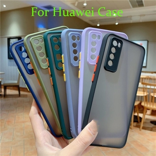 Huawei Y7A Y9A Y7P Y6P Y5P Y9 2019 Y8S  ตรงรุ่นขอบสีผิวด้าน เคสกันกระแทก ขอบนิ่ม