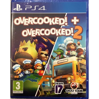 PS4 Overcooked 1 + Overcooked 2 ( Zone2/EU )(Eng) แผ่นเกม ของแท้ มือ1 มือหนึ่ง ของใหม่ ในซีล แผ่นเกมส์