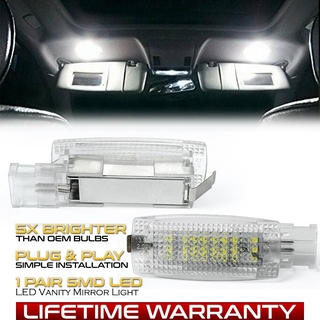 โคมไฟอ่านหนังสือ LED ติดกระจกภายในรถยนต์ สําหรับ VW CC Bora Beetle Phaeton Scirocco MK3 Sharan MK2 Tiguan Touran 2 ชิ้น