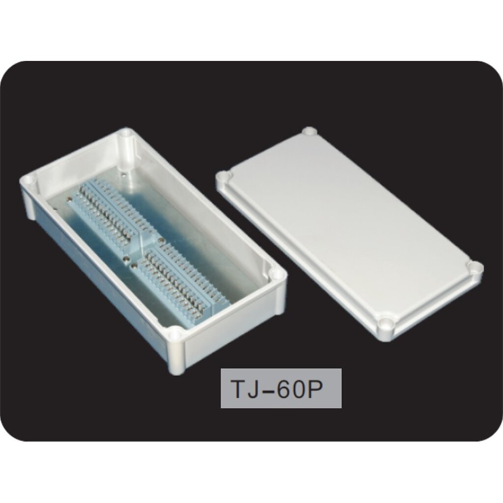 TJ-60P : Terminal Block Box IP66 (กล่องพลาสติก พร้อมเทอร์มินอลบล็อก)TIBOX , Size : 380x190x100 mm.