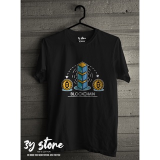 เสื้อยืดโอเวอร์ไซส์เสื้อยืด ลาย Bitcoin BLOCKCHAIN Cryptocurrencurrencurrency TRADING - 3Y STORES-3XL