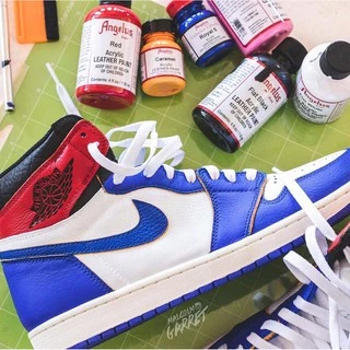 Angelus Paint สีอะคริลิคสำหรับทาวัสดุหนัง รองเท้าผ้าใบ กระเป๋า แบบพื้นฐาน 1/5 ขนาด 1oz. Made in USA.