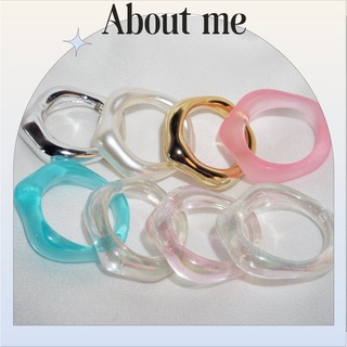 แหวน Luv curve✨ | แหวนแฟชั่น มินิมอล แหวนอะคริสิก แหวนสไตล์เกาหลี แหวนราคาถูก