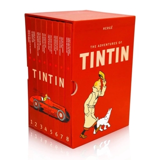 (พร้อมส่ง) กล่องชำรุด ปกแข็ง The Adventures of Tintin 8 เล่ม  (Box Set) หนังสือการ์ตูนภาษาอังกฤษ