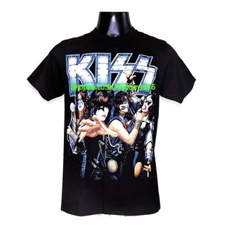 เสื้อยืดโอเวอร์ไซส์เสื้อวง Kiss เสื้อยืดวงดนตรีร็อค เสื้อวินเทจ คิส  KIS1245S-3XL