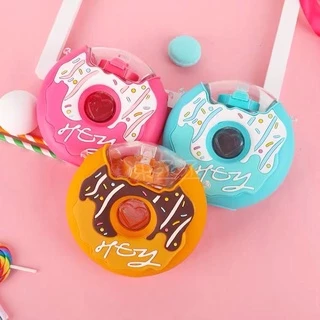 ใหม่🍭กระติกน้ำโดนัท380ml กระติกน้ำเด็ก กระบอกน้ำโดนัท ฝารุ่นใหม่เปิด-ปิดง่าย กระติกน้ำโดนัท กระติกนำ้ลายโดนัท