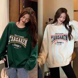 Sweater🌈พร้อมส่ง🌈เสื้อแขนยาว TARGAREM oversize สเวตเตอร์เกาหลี ผ้าสำลีหน้าหนุ่ม ใสสบาย TAR002