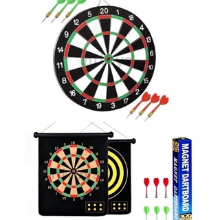 ปาเป้าแบบหนา กระดานปาเป้าแม่เหล็ก เล่นได้ 2 ด้าน (พร้อมลูกดอก) Magnetic Dart Board