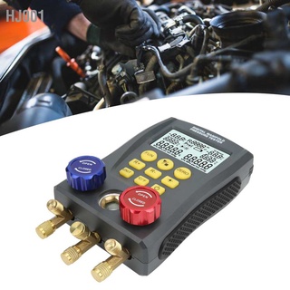 HJ001 HVAC Digital Manifold Gauge High Accuracy Vacuum Pressure Temperature Leakage Meter for Air Conditioning System