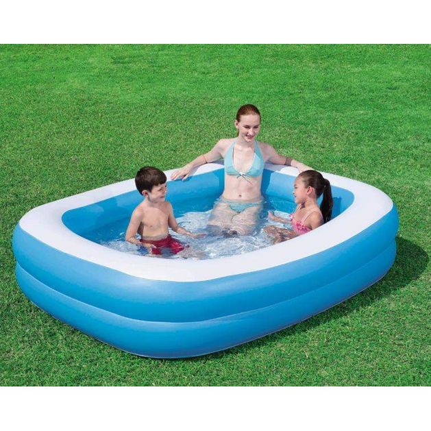 CS Family Pool สระน้ำว่ายน้ำ สระสำเร็จรูป สระสี่เหลียม สระสูบลม อ่างน้ำแบบครอบครัว คละสี ขนาด 200x175x46cm