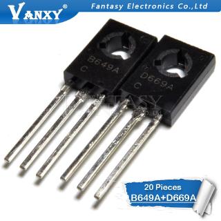 20pcs 2SB649A 2SD669A TO-126 (10pcs B649A + 10pcs D669A) Audio on tube