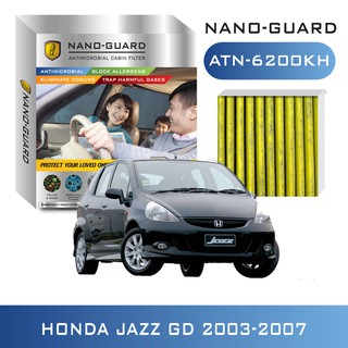 Honda Jazz GD (2003-2007) ATN-2722KJ (กรองแอร์ ARCTIC NANO-GUARD FILTER ฆ่าเชื้อโรค+ดูดกลิ่นเหม็น+ดักสารก่อภูมิแพ้)