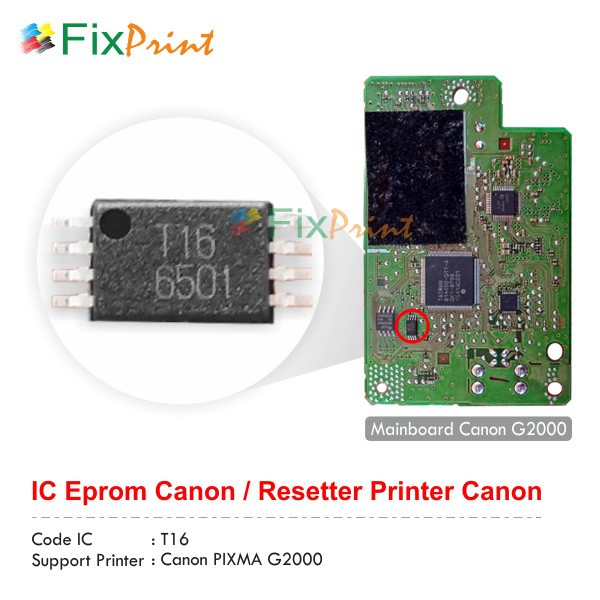 Canon G2000 T16 Eprom IC, Canon G2000 Reset IC รุ่นใหม่