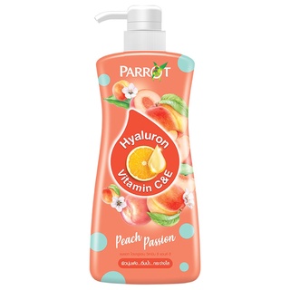 Free Delivery Parrot Hyaluron C and E Peach Passion Bath 450ml. Cash on delivery