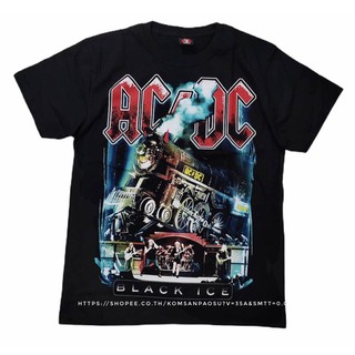 เสื้อยืดอินเทรนด์ผู้ชายอินเทรนด์ผู้หญิงเสื้อวง AC/DC เสื้อยืดวง ACDC เสื้อวงร็อค acdcS-3XL