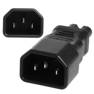 ☀S☀IEC 320 Kettle 3-Pin C14 Male To C7 Female Power Converter Adapter Plug-Socke