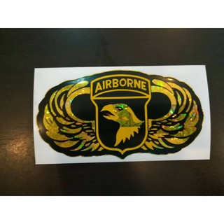 สติกเกอร์หน่วยพลร่มสหรัฐ สติกเกอร์พลร่มหน่วย US Army 101st Airborne Sticker Military Sticker