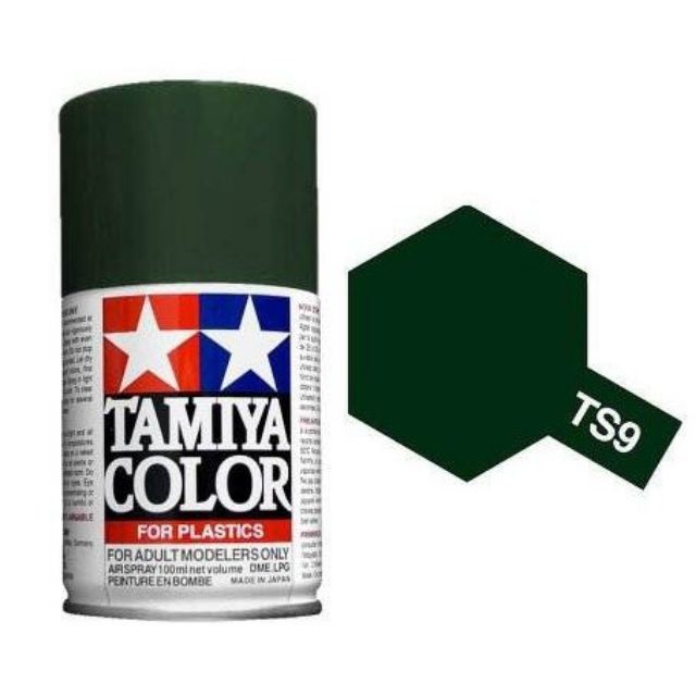 TAMIYA 85009 TS-9 BRITISH GREEN (GLOSS) สีสเปรย์ทามิย่า พ่นโมเดล