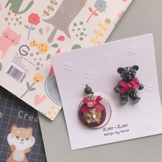 ต่างหูน้องหมี 🐻 Black Bear Earring