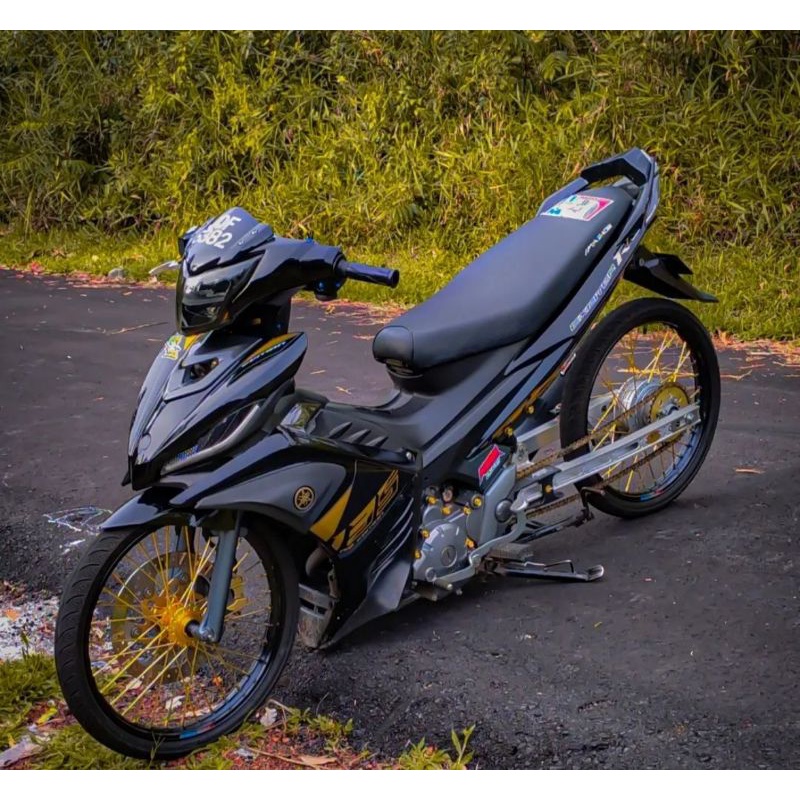 ฝาครอบ LC 135 V2/V3/V4/V5/V6/V7 EX 20 HITAM CHROME METALLIC GOLD HLY QUALITY