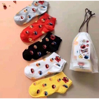 ถุงเท้า5คู่คละสีพร้อมส่ง