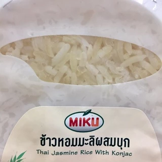 MIKU ข้าวหอมมะลิผสมบุก พร้อมทาน 170 กรัม (FR0005-1) อาหารคลีน Jasmine Rice with konjic Ready to eat