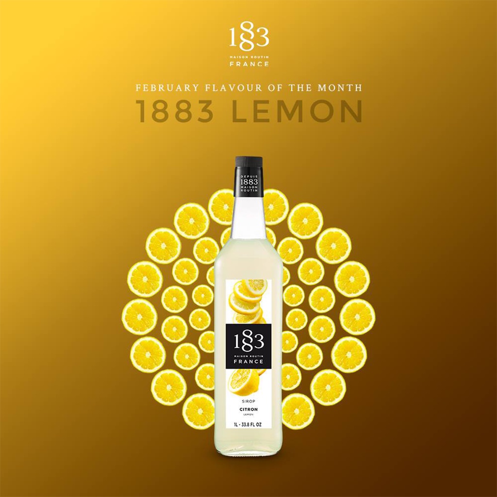1883 LEMON FLAVORED SYRUP 1000 ml.  (1883 น้ำเชื่อมกลิ่นเลมอน 1000 มล.) ราคา ถูกที่สุด ดีลบีเคเค แกลเลอรีภาพที่ 3