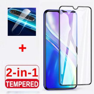 （2 in 1） Realme C3/C3pro/Realme5i/5pro ฟิล์มป้องกันหน้าจอแก้วแบบเต็มกาว Realme  3/2 /X2 Pro/ XT /X /C2/ C1 tempered film