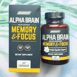 (ONNIT®) Alpha Brain Memory &amp; Focus 60 Capsules อาหารเสริมสำหรับสมองและความจำ