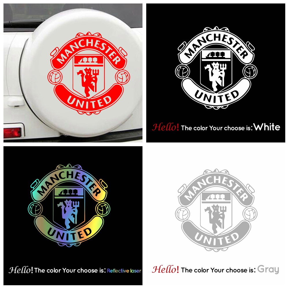 สติกเกอร์ไวนิล ลาย Manchester United สําหรับตกแต่งรถยนต์ รถบรรทุก รถจักรยานยนต์ Suvs