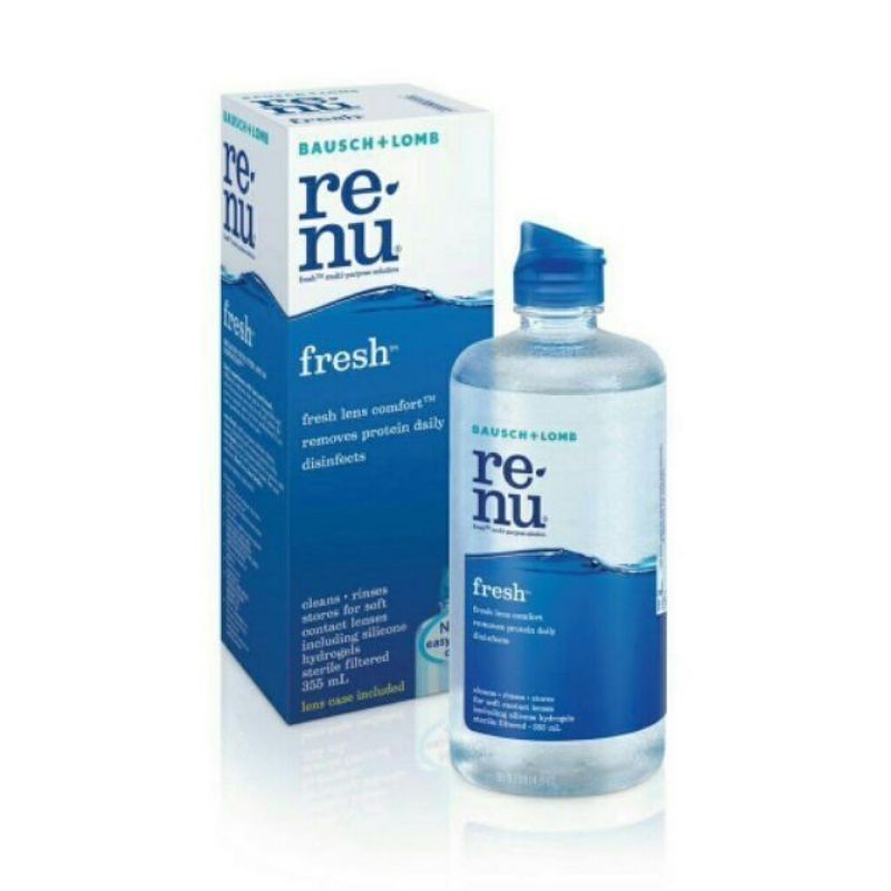Renu Fresh 355มล.น้ำยาล้างคอนแทคเลนส์ ไม่มีแถมขวดเล็ก หมดอายุ 10/2025