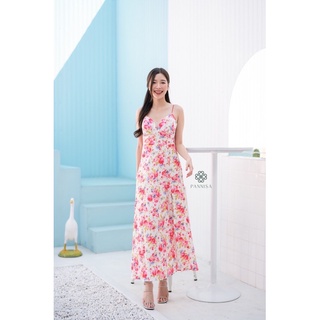 Maxidress พิมพ์ลายดอกไม้