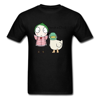 เสื้อยืดผ้าฝ้าย เสื้อยืดคอกลม แขนสั้น ผ้าฝ้าย พิมพ์ลาย Sarah Duck Friends แฟชั่นฤดูร้อน ฤดูใบไม้ร่วง สําหรับผู้ชาย