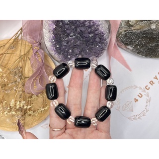 4u Crystal-S10 Black Agate Black Agate (ต่อต้านตัวร้าย / ปีศาจบล็อกชั่วร้าย)