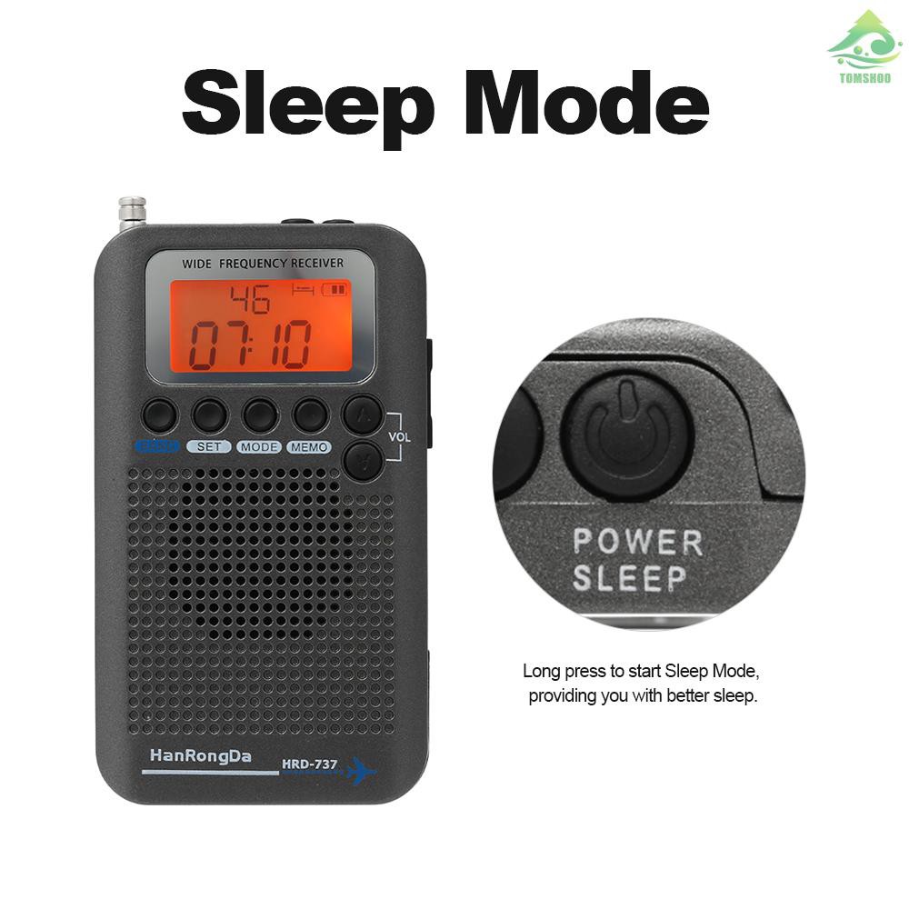 HanRongDa HRD-737 Portable Full Band Radio Aircraft Band Receiver FM/AM ...