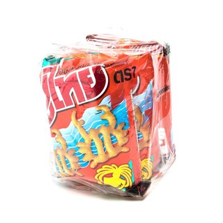 ปูไทย ขนมทอดกรอบ รสปลาหมึก ขนาด60ก. แพ็ค3ห่อ Crab Thai Squid Snack, Squid Flavor Size 60 g. Pack 3