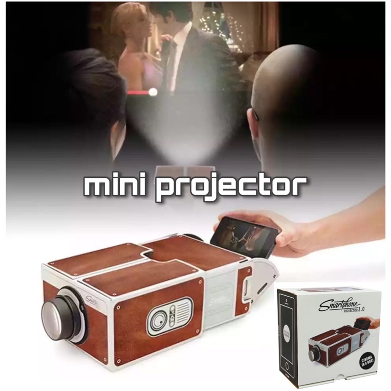 พร้อมส่ง✅ เครื่องฉายหนัง จอหนัง ภาพยนตร์ โปรเจคเตอร์ MiniProjecter Projecter DIY ทำจากกระดาษแข็ง โบราณ คลาสิก โทรศัพท์