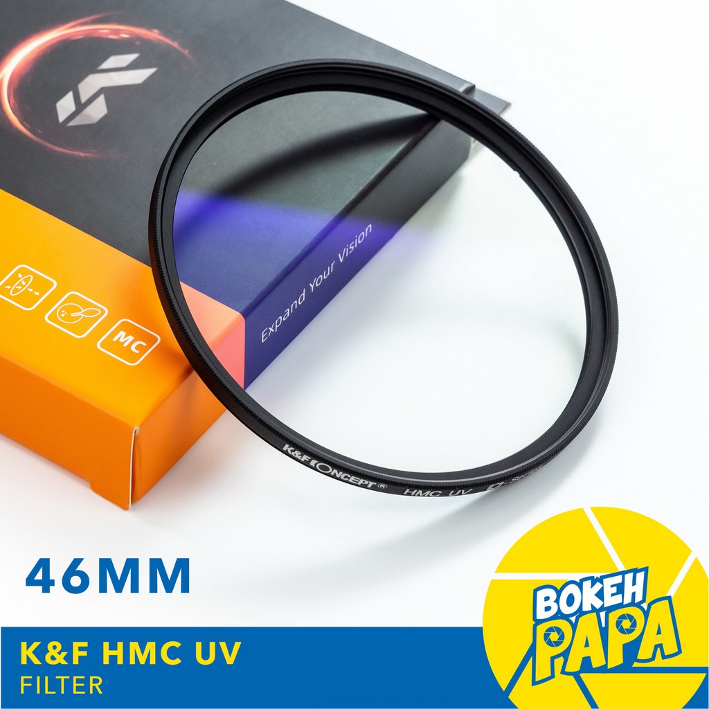 K&F 46mm MC UV Filter ชิ้นแก้ว Japan ( ฟิลเตอร์ ขนาดบางเป็นพิเศษ ) ( 46 mm )