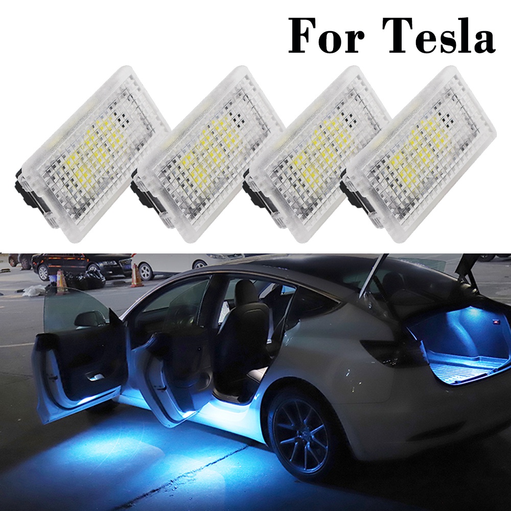 Tesla อุปกรณ์เสริมFor Tesla Model  X S 3 Ambient Light LED Car Door Footwell Atmoshere Interior Decorative Lam Auto Trun