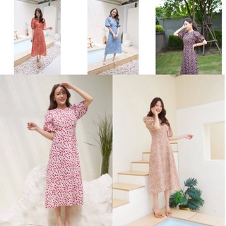 Vacay Dress เดรสยาวแขนพอง แต่งไปนั่งคาฟ่ถ่ายรูปสวยๆ มี 5 สี