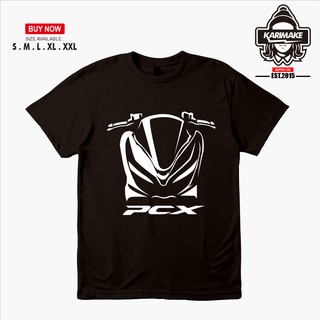 เสื้อยืดผ้าฝ้ายพิมพ์ลายแฟชั่น ใหม่ เสื้อยืด PCX Honda ยานยนต์