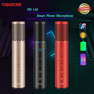 Takstar PH 130 Portable Livestream Microphone ไมค์ร้องคาราโอเกะและสตีมสำหรับสมาร์ทโฟน